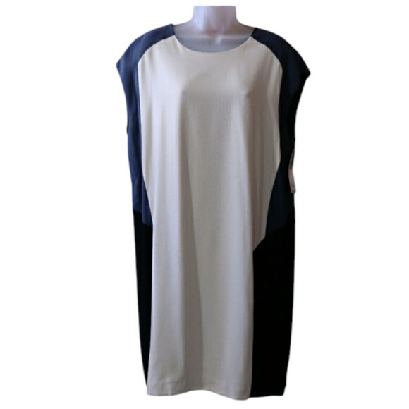 DKNY Color Block Shift Tent Dress Y2K NWT LG - Picture 1 of 16